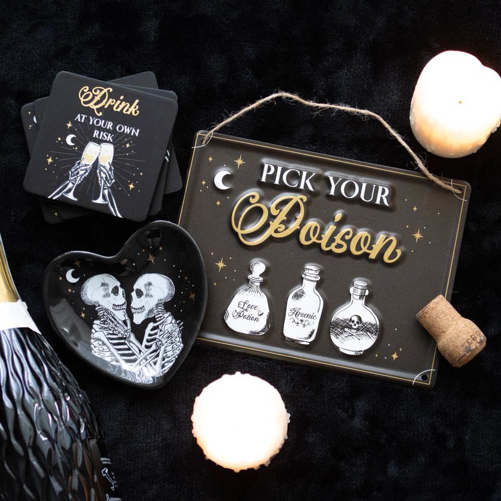 Something Different - Til Death Do Us Party Untersetzer Set - Schwarz